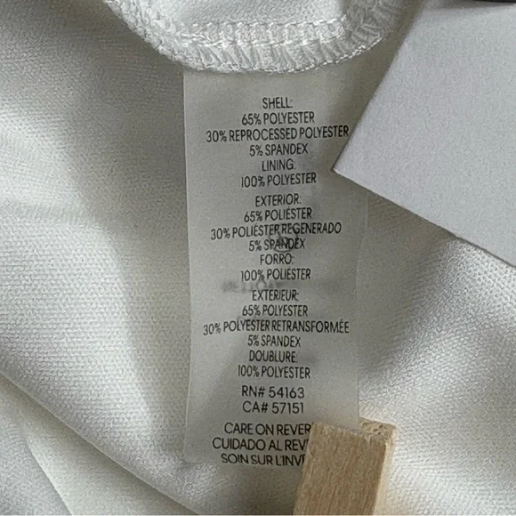 NWT Calvin Klein Bishop Puff Sleeve V-Neck Scuba-Crepe Sheath Dress 10 Ivory - Picture 10 of 14